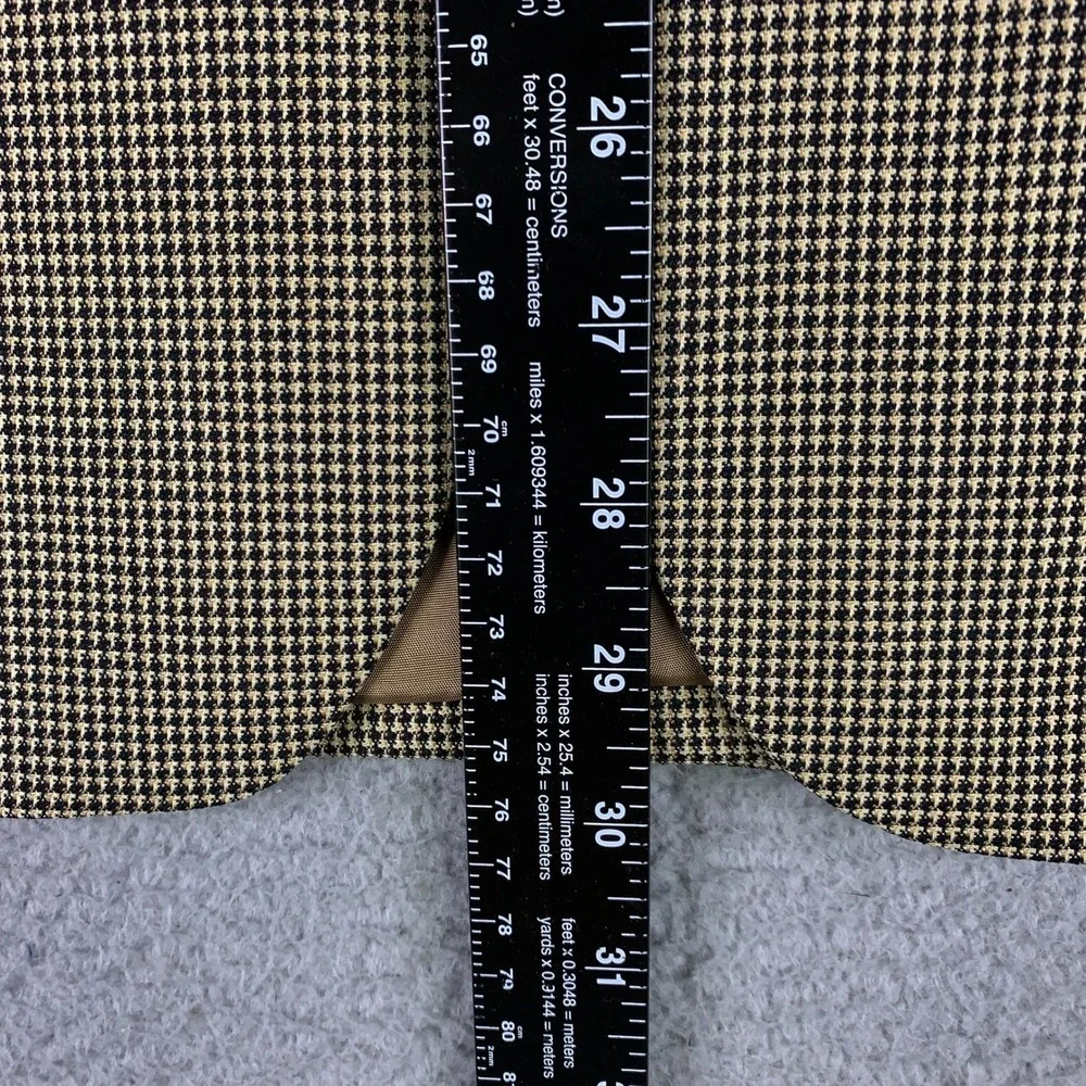 Alexandre London Savile Row Blazer 40S Tan Houndstooth Wool Sport Coat Short